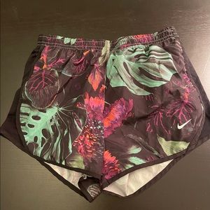 Floral Nike athletic shorts